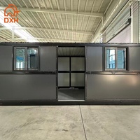 Maison conteneur pliable personnalisée de 20 pieds avec panneaux sandwich de 50 mm, structure en acier préfabriquée moderne, bureau conteneur pliable, café