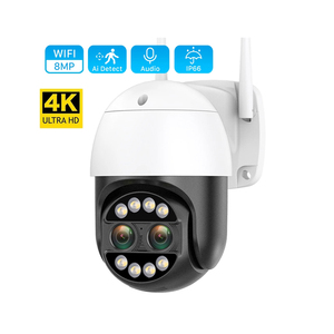 Ống kính kép PTZ Ip camera wifi phát hiện con người 4MP âm thanh an ninh Video Camera 8MP 4k 8x lai Zoom 2.8 + 12mm 10 OEM - Product Image 2