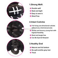 CLJhair Cabello Humano Virgen Indio Súper Doble Trama Ondulado Natural, Paquetes de Cabello de Visón Crudo con Cutícula Alineada y Puntas Completas, 10-30 Pulgadas