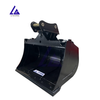 Godet hydraulique inclinable personnalisé pour excavatrice, largeur 1000 mm - 1500 mm, angle d'inclinaison 45 degrés, 5-10 tonnes