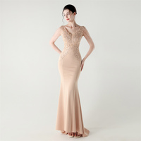 33316-S #2025 nouvelle dentelle et strass sangle arrière formelle Banquet mariage tapis rouge mince grosse dame robe grande taille robe Super taille