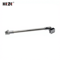 Support mural fixe en acier inoxydable pour panneau verre-verre, finition chromée, quincaillerie moderne pour porte de douche coulissante, usage salle de bain