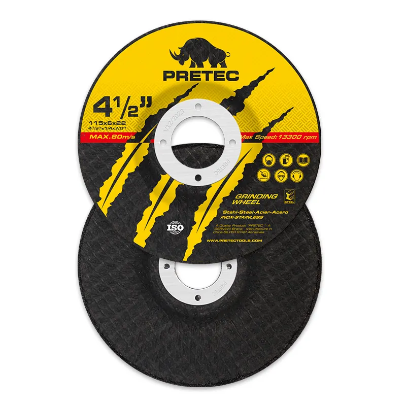 PRETEC 4-1/2" 115 mm grinding wheel for polishing metal and ss long life extra durable