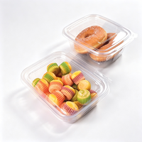 Boîte de pâtisserie jetable en plastique transparent avec couvercle rabattable, empilable, pour donuts, cupcakes et pâtisseries - Vente en gros