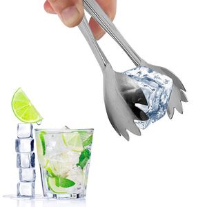 Pinze per ghiaccio a molla in acciaio inossidabile da 16,5 cm con bordi dentellati per shaker da cocktail - Product Image 3