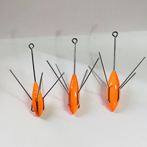 Poids de pêche en eau salée à longue queue orange Plombs de surf casting Eloignez les poids de pêche à griffes - Product Image 1