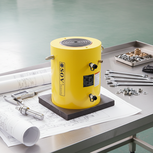 Cilindro Hidráulico de Doble Acción SOV Factory 70Mpa 50T, Modelo CLRG-504, Certificado ENERPAC, CE e ISO, Carrera de 100mm, 1 Año de Garantía - Product Image 2