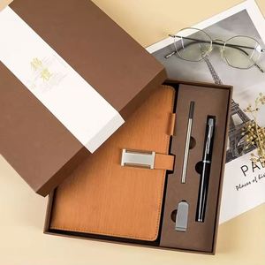 2026 Custom Luxury Business Office Stationery Diary Pu Leather Magnet Journal <b>Notebook</b> Metal <b>Pen</b> Refill Gift <b>Set</b> With Box - Product Image 4