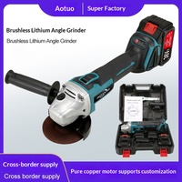 Meuleuse d'angle sans balais à batterie lithium 125 mm - Meuleuse manuelle multifonction rechargeable pour la maison, pour polissage et découpe