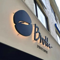 Letrero Luminoso Personalizado 3D de Acero Inoxidable con Retroiluminación LED, Letras de Canal Iluminadas, Logotipo Comercial para Exteriores, Letrero para Fachada de Tienda