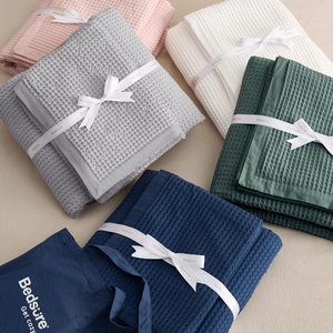 100% Cotton <strong>Waffle</strong> Weave Green <strong>Duvet</strong> <strong>Cover</strong> Set King Size Soft and Breathable <strong>Duvet</strong> <strong>Cover</strong> for All Season - Product Image 6