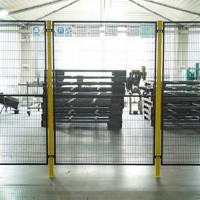 Clôture de sécurité en métal METALTEC de 6 pieds de haut, panneau de clôture en treillis métallique pour la protection des machines et des équipements