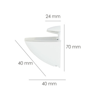 Adjustable Pelican Shelf <b>Bracket</b> 1/20 mm. <b>White</b> (1 Piece) - Product Image 2
