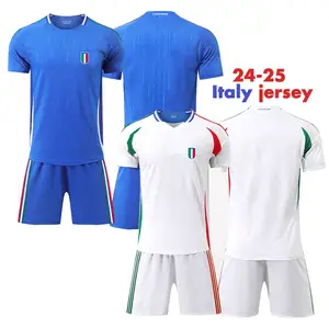 定制鸟眼网意大利足球球衣欧洲杯24-25足球球衣套装俱乐部队球衣