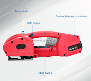 Reggiatrice Automatica a Batteria ADTO 13-16mm, Macchina <span class=keywords><strong>per</strong></span> Reggiatura Senza Fili PET PP con Tensione Regolabile 400-3200N, 220V - Product Image 4