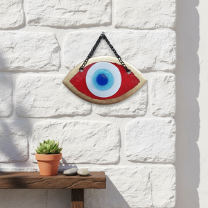 Ornement mural en verre mauvais œil de 12cm - Product Image 3
