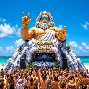 Best Inflatable Stage Decoration Inflatable Mountain God Stage Inflatable Sculpture Booth Stage - Product Image 3