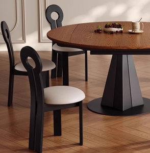 Bằng Gỗ Hàng Đầu Vòng Mở rộng Bàn Ăn Đặt <span class=keywords><strong>4</strong></span> 6 Chỗ Ngồi Bằng Gỗ Đồ Nội Thất Phòng Ăn Bàn Gỗ - Product Image 5