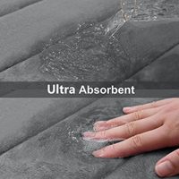 Tapis de toilette en mousse à mémoire de forme matelassé en forme de U, lavable en machine, absorbant, antidérapant, pliable, couleur unie, tapis de sol pour salle de bain