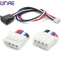 Type-c-00130 Snap Slope 4P Prise de câble de données à charge rapide Port de connecteur d'alimentation USB Prise femelle