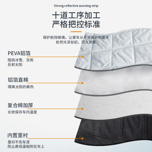 Pare-soleil de voiture, couverture anti-neige, pare-brise, protection contre le gel, isolation thermique, imperméable, motif en treillis, ajustement universel - Product Image 1