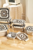 Récipient de stockage de qualité alimentaire avec fonction d'aspiration Boîte à lunch de cuisine en acier inoxydable Boîte hermétique de stockage des aliments avec pompe à vide