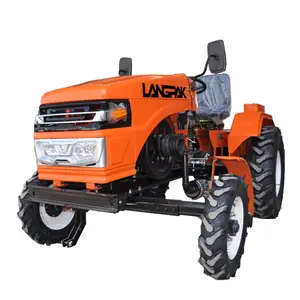 Langpak Mayorista Mini Granja Maquinaria de alta calidad Naranja 22Hp 2Wd Pequeño Tractor de 4 ruedas 4X2 Tractores agrícolas