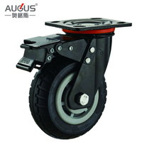 PENJUALAN TERBATAS Roda Caster Polyurethane/Nylon/Polypropylene Tugas Berat Kapasitas Beban 100kg, Putar dengan Rem untuk Troli