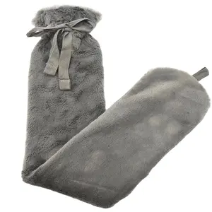 Long Manufacture BS Natural Rubber Leak Proof Hot Water Bottle/bag With Faux Fur Cover