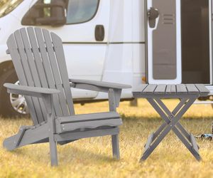 Fauteuil de patio Chaise <span class=keywords><strong>adirondack</strong></span> pliante en bois massif semi-assemblée pour jardin, arrière-cour et piscine - Product Image 6