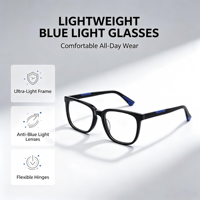 Monture de lunettes optiques unisexe BONA en acétate, design solide et classique avec décoration imprimée tendance pour verres de myopie, nouvelles lunettes