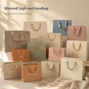 Bolsa <span class=keywords><strong>de</strong></span> Regalo <span class=keywords><strong>de</strong></span> Papel <span class=keywords><strong>de</strong></span> Lujo en Color Morandi Personalizada |   Bolsa <span class=keywords><strong>de</strong></span> <span class=keywords><strong>Compras</strong></span> <span class=keywords><strong>de</strong></span> Papel Kraft con Logotipo Estampado en Caliente para Boutique - Product Image 1