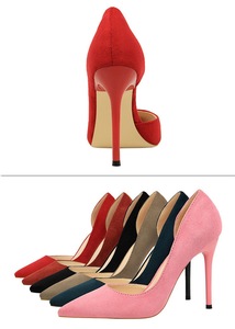 Scarpe da Donna con Tacco Alto <span class=keywords><strong>Color</strong></span> <span class=keywords><strong>Nude</strong></span> a Punta Eleganti per Cerimonie Scarpe da Donna in Pelle con Borchie - Product Image 6