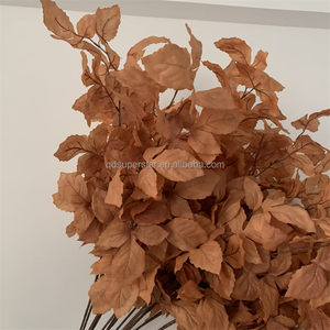 B-504 Foglie Artificiali di Seta Arancioni Grandi ed Economiche all'Ingrosso, Fiori Artificiali per Pareti, Piante per Matrimoni, Foglie Autunnali - Product Image 3