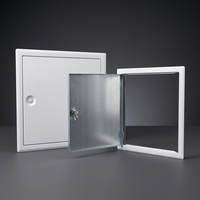 Porte de panneau d'accès carrée 400*600mm en acier galvanisé blanc thermolaqué, moderne, étanche, pour inspection de plafond d'hôtel, avec verrouillage par came