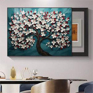 Belle haute qualité 3D moderne abstrait <span class=keywords><strong>couteau</strong></span> <span class=keywords><strong>peinture</strong></span> grande toile peinte à la main <span class=keywords><strong>fleurs</strong></span> pour la maison hôtel mur décor moyen huile - Product Image 4
