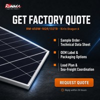 Panneau solaire bifacial TOPCon de type N 650W 1500VDC pour le projet de système micro-réseau solaire hybride et de stockage de batteries