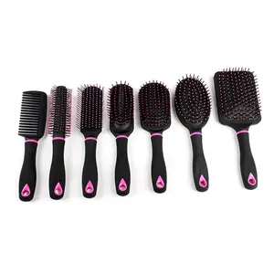 Square Paddle Scalp Massage Hair Salon Curly Nylon Hair Paddle Brush