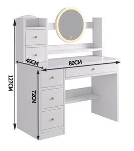 Modern Dressing Table with Charging Station Makeup Desk With <strong>Mirror</strong> LED Lights Drawers <strong>Jewellery</strong> <strong>Cabinet</strong> - Product Image 6