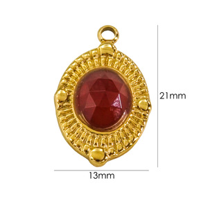 พบกับสร้อยสร้อยหินโรโดโครไซต์ปลอมสำหรับ2024<span class=keywords><strong>ราย</strong></span><span class=keywords><strong>สัปดาห์</strong></span>สีทอง18K หยกสีขาวหยกสีขาวสีแดงหินโมราสร้อยคอ - Product Image 6