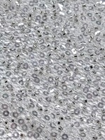 Tissu à paillettes multicolores doux, tulle brodé vibrant pour robes de mariée et robes de soirée