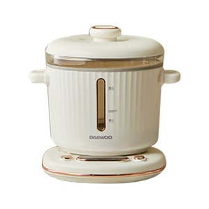 Daewoo – marmite électrique en céramique, 1L, multifonction, automatique, pour soupe, bouillie, pot santé, blanc perle - Product Image 1