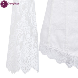 Corset sexy à manches en dentelle <span class=keywords><strong>et</strong></span> <span class=keywords><strong>jupe</strong></span> <span class=keywords><strong>longue</strong></span> en tulle <span class=keywords><strong>pour</strong></span> femmes-Corset victorien vintage overbust <span class=keywords><strong>pour</strong></span> robe de soirée de <span class=keywords><strong>mariage</strong></span> - Product Image 3