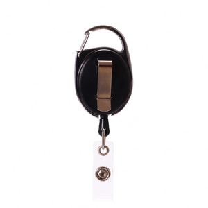 Porte-badge rétractable avec logo personnalisé, en plastique ABS et métal, couleur personnalisée - Product Image 4