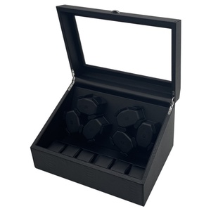 Juego de 6 Cajas de Almacenamiento y Exhibición de Relojes Cuadradas de Madera Reciclada Ecológica con Diseño Resistente a Impactos - Product Image 4