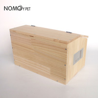 NOMO Boîte d'élevage pour reptiles en bois massif, enclos en bois pour reptiles, pour hamster, poussin