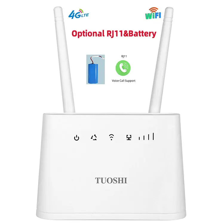 Nigeria afrique SMA antenne LAN Ethernet RJ11 CPE déverrouillé sans fil 300mbps mobile wifi équilibrage de charge double sim 4g lte routeur