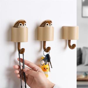 SY Cute Animal <b>Hook</b> Key Storage Rack Clothes Organizer Waterproof Wall Mounted <b>Plastic</b> - Product Image 1
