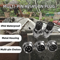 Connecteurs et prises circulaires d'aviation à 2/3/4/5/6/7/8/9/10 broches 12V 10A IP66 pour montage sur panneau automobile Série GX DXZP SC