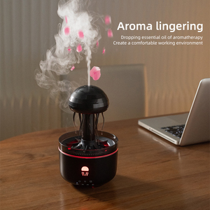 Humidificador de difusor de aceite esencial de aromaterapia de 320ML, humidificador de aire de llama volcánica, lámpara de noche, difusor de Aroma de llama volcánica - Product Image 4
